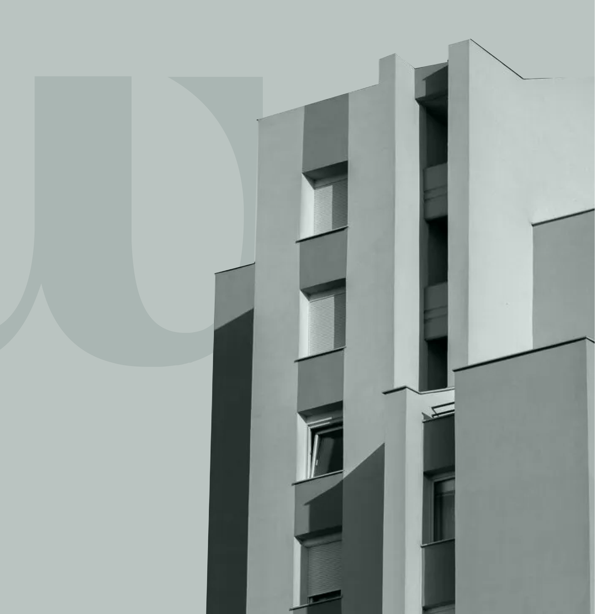 A modern residential tower viewed from below