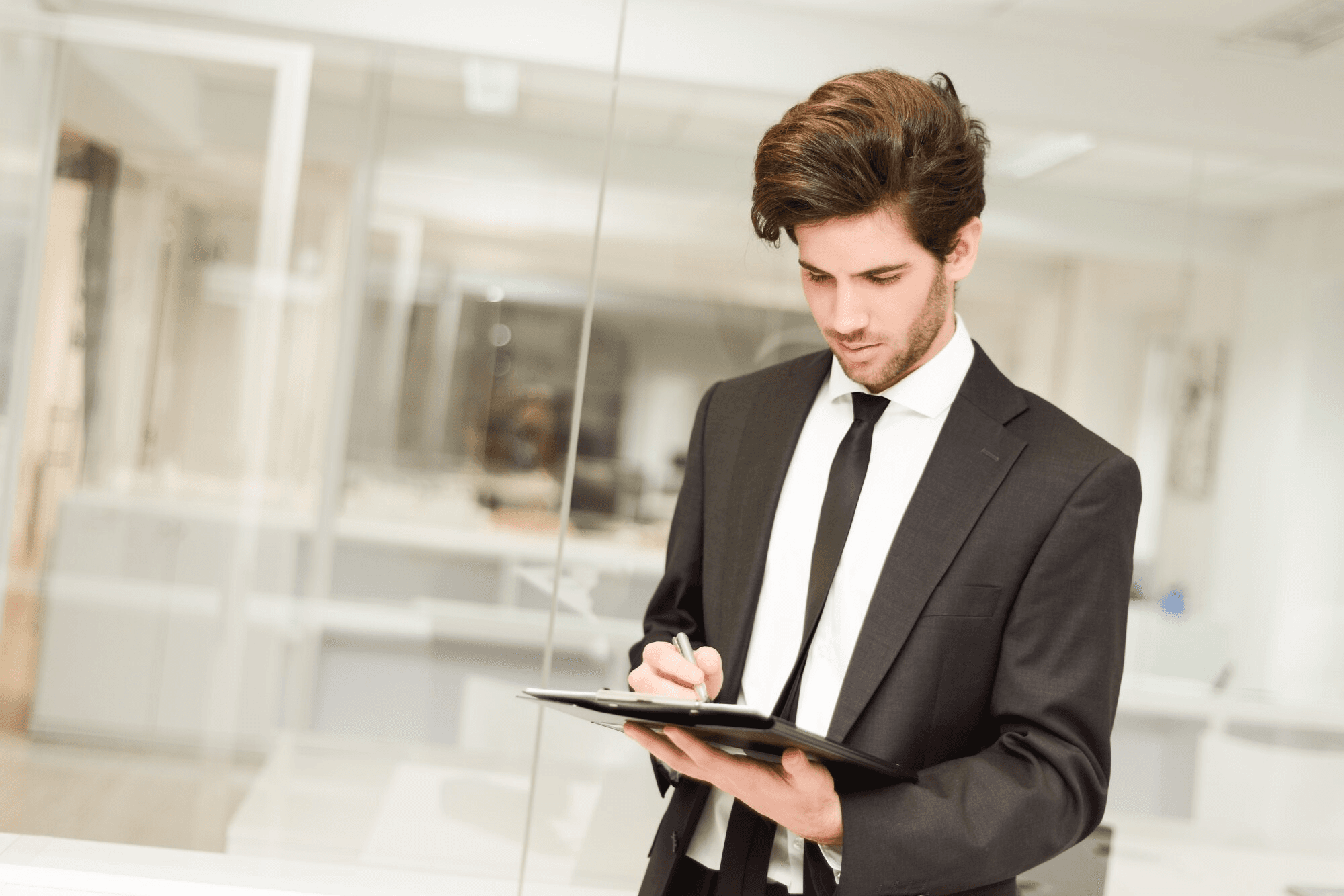 A team member configuring access control on a tablet