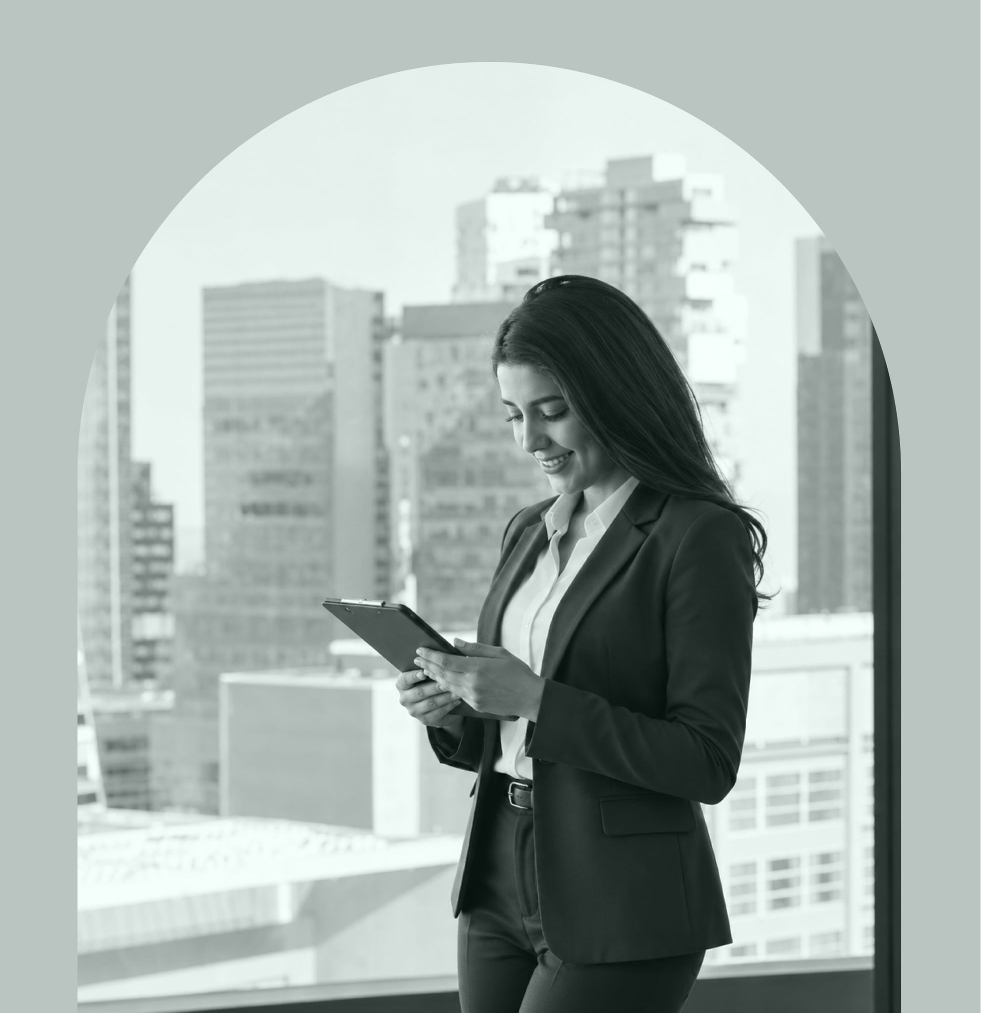 A property manager checking CleanPulse on a tablet